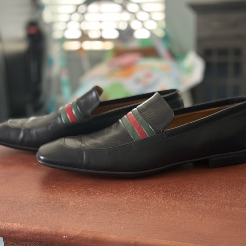 GUCCI Mens Black Leather Shoes US Size 11 Gucci 10
